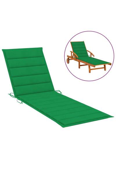 Concept Pernă de șezlong, verde, 200x70x3 cm, material textil