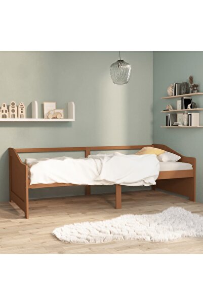 Concept Τριθέσιο ανάκλιντρο, καφέ μελί, 90x200 εκ., μασίφ ξύλο πεύκου