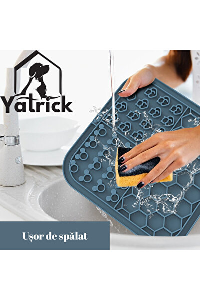 Yatrick Silicone Slow Feeder Tray Mat for Dogs and Cats
