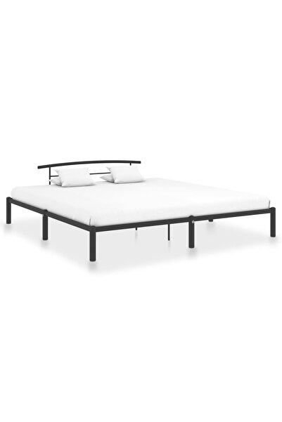 Concept Cadru de pat, negru, 200 x 200 cm, metal