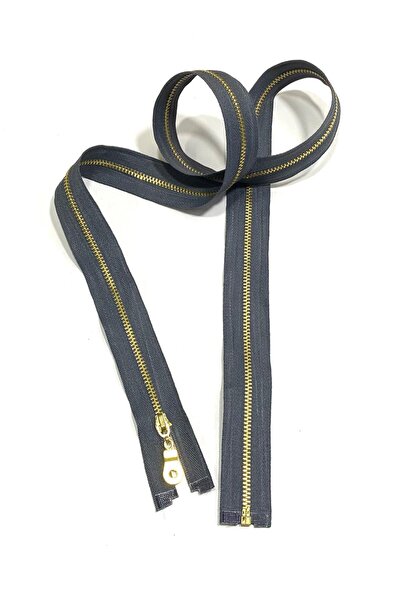 karantuhafiye Μπουφάν από σιδερένιο ύφασμα με φερμουάρ / 100 εκ. / Σκούρο γκρ...