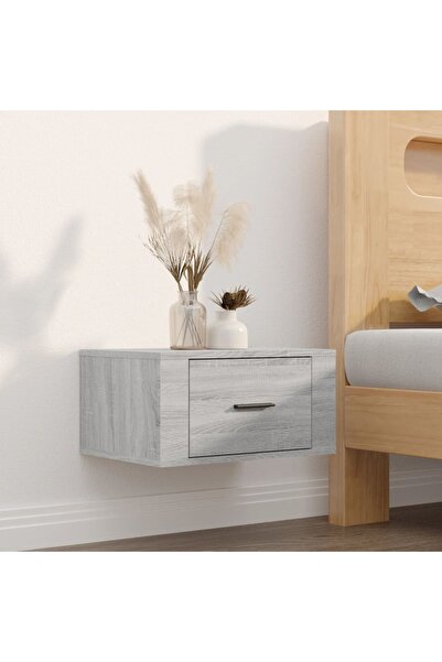 Concept Επιτοίχιο κομοδίνο, γκρι sonoma, 50x36x25 εκ.