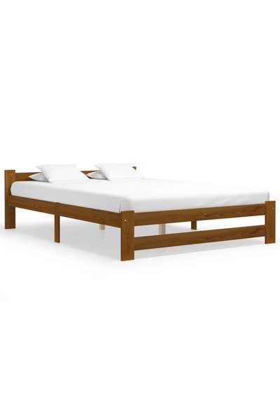 Concept Σκελετός κρεβατιού, μελί καφέ, 160 x 200 εκ., μασίφ ξύλο πεύκου