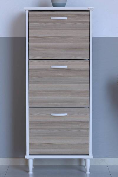 Modilayn Varbi Ayakkabılık (52 cm) Ayaklı 3 Düşer Kapaklı 6 Raflı (5 Farklı R...