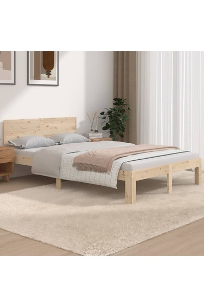 Concept Μικρό σκελετό Διπλό κρεβατιού 4FT, 120x190 cm, μασίφ ξύλο