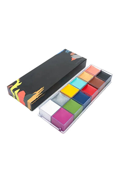 SELA Professional Face and Body Paint Palette, 12 Colors, Color