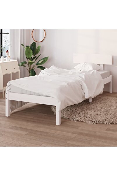 Concept Σκελετός Μονό κρεβατιού UK, λευκό, 90x190 cm, μασίφ ξύλο πεύκου