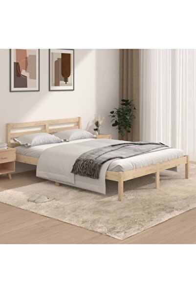 Concept Cadru de pat dublu 4FT6, 135x190 cm, lemn masiv de pin