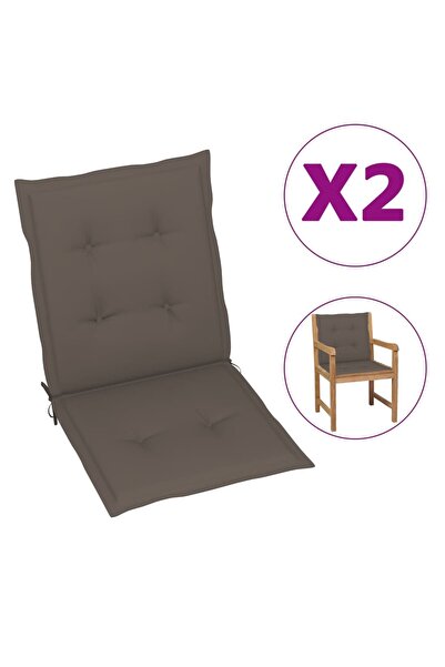 Concept Perne scaun de grădină, 2 buc., gri taupe, 100x50x3 cm