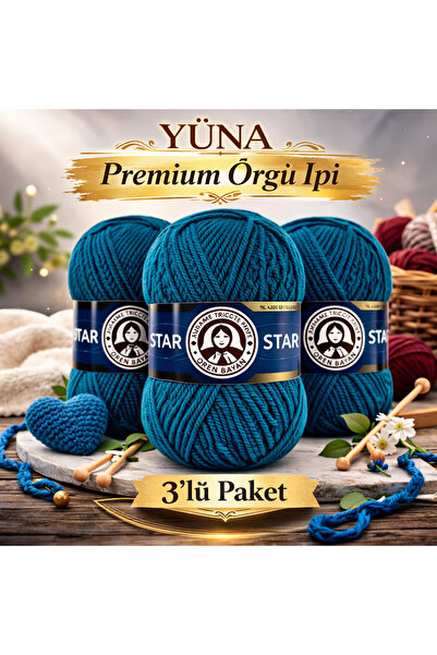Ören Bayan Star 3-Pack Medium Thick Sweater Cardigan Scarf Baby Knitting Yarn...