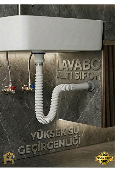 WEA Lavabo Altı Gider Hortumu Körüklü Sifon Yüksek Su Geçirgenliği