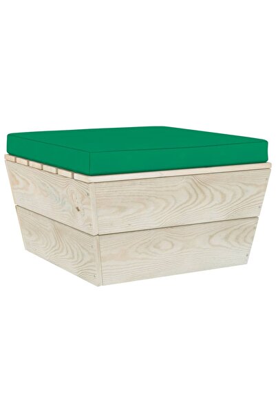 Concept Pernă pentru taburet din paleți, verde, material textil
