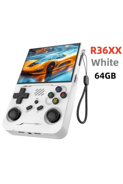 Choice42 جهاز ألعاب فيديو محمول أبيض R36S ريترو R36 ألترا بسعة 64 جيجابايت مع...