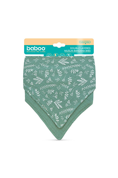 Baboo Bavete tip bandană din muselină cu strat pentru două persoane - 2 bucăț...