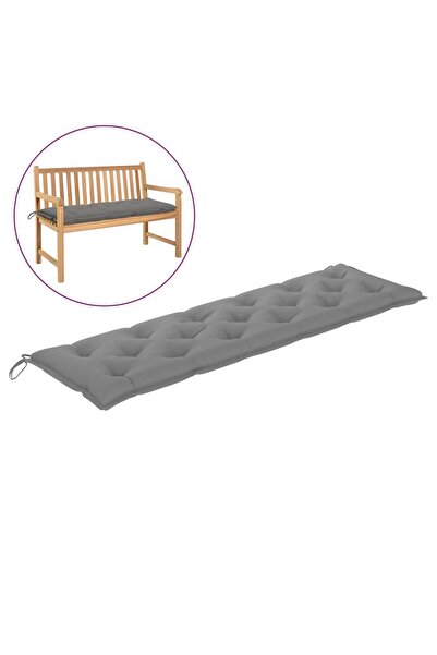 Concept Μαξιλάρι παγκάκι κήπου, γκρι, 180x50x7 cm, ύφασμα
