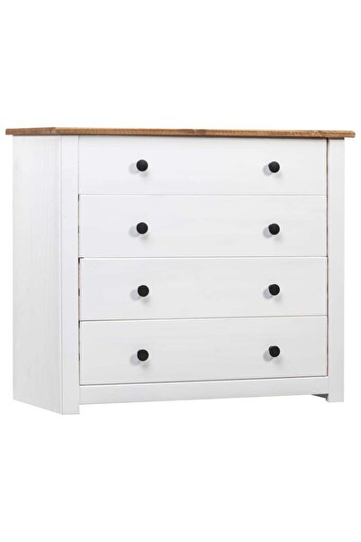 Concept Πλαϊνό ντουλάπι, λευκό, 80 x 40 x 73 cm, σειρά πεύκου Παναμά