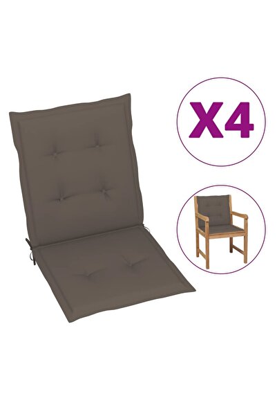 Concept Μαξιλάρια καρέκλας κήπου, 4 τεμ., γκρι-μπεζ, 100x50x3 εκ.