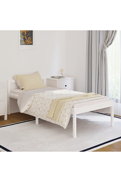 Concept Σκελετός Μονό κρεβατιού 3FT, λευκό, 90x190 cm, μασίφ ξύλο πεύκου