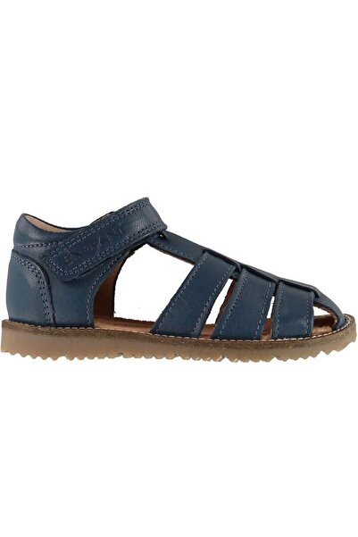 EN FANT Plain Big Navy 29 - Leather Sandals with velcro closure for children -
