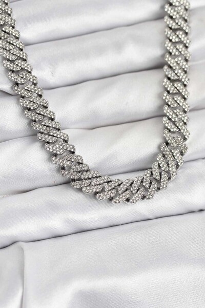 Inure Jewelry قلادة نحاسية على شكل سلسلة كوبية طراز غورميت