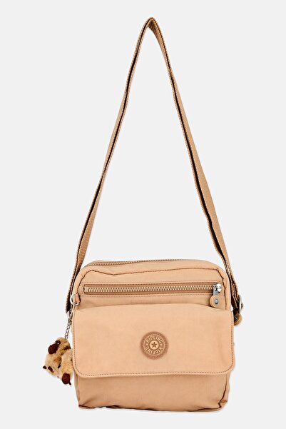 Kipling Women Brand Logo Cross Body Bag, Beige