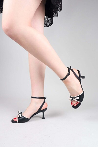 Birikon Briel Bow Detail Heeled Shoes Black