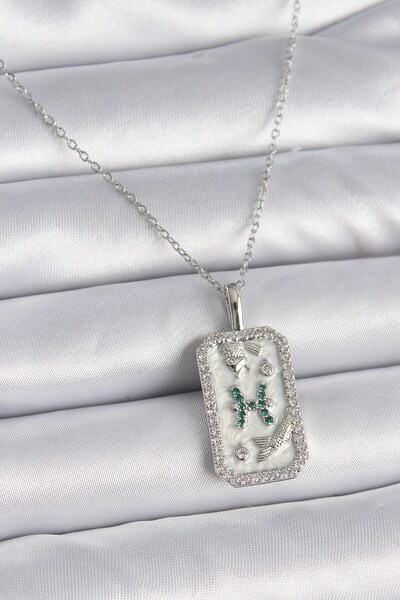 Inure Jewelry 316L الصلب الفضة اللون سلسلة الحوت زيركون حجر قلادة المرأة