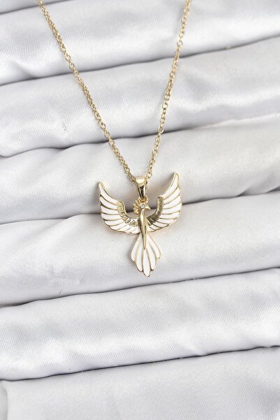 Inure Jewelry سلسلة من الفولاذ 316L باللون الذهبي موديل فينيكس للنساء