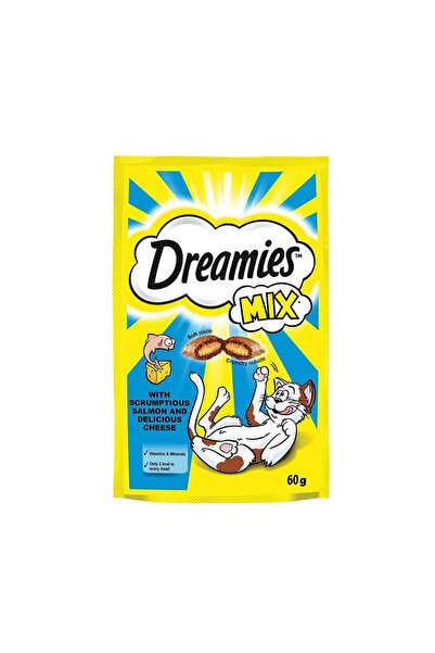 Dreamies Kuru Kedi Ödül Maması, Somonlu ve Peynirli, 60 G