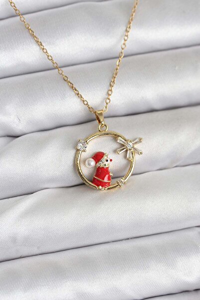 Inure Jewelry قلادة نسائية من الفولاذ 316L مع حجر الزركون الذهبي بتصميم السنة...