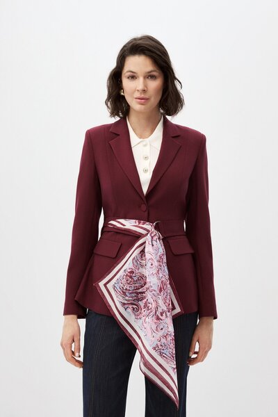 shnwomen Fularlı Blazer Ceket