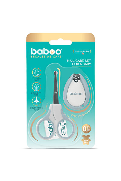 Baboo Baby Nail Care Set with Scissors and Nail File - Blue, 0 months +