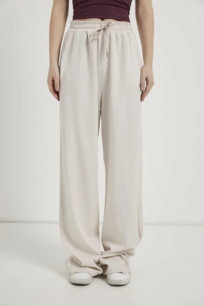 ASEDE Tensel Fabric Elastic Waist Palazzo Women's Pants