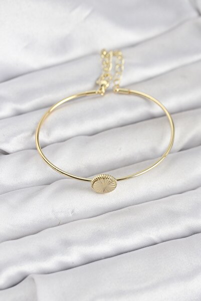 Inure Jewelry سوار نسائي من النحاس الأصفر اللون