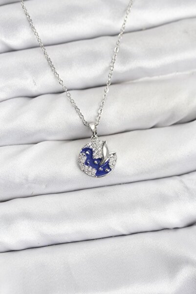 Inure Jewelry سلسلة فولاذية 316L فضية اللون، موديل ليلي، قلادة نسائية من حجر ...