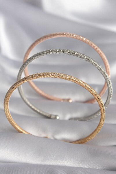 Inure Jewelry مجموعة أساور نسائية من النحاس مزيج اللون نموذج القش الزركون حجر...