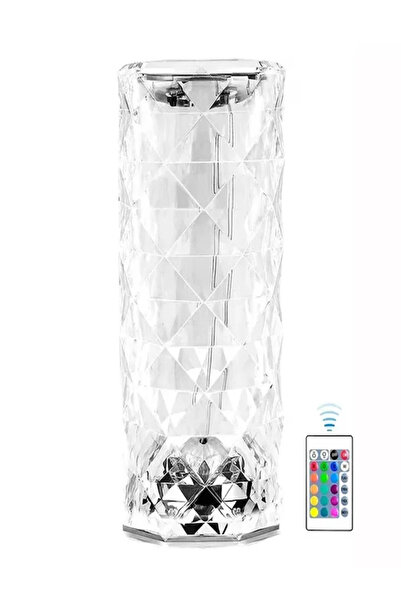 iTin Lampă LED Cristal RGB, 3 Lumini Albe, 16 Culori, Touch + Telecomandă, Re...