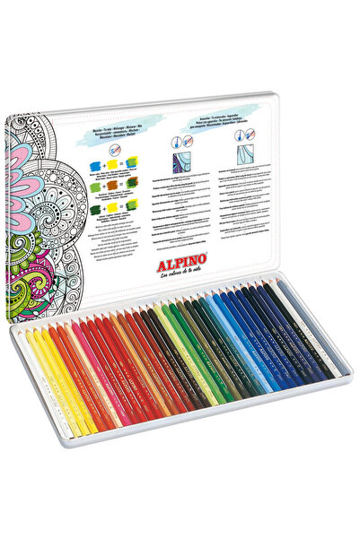 ALPİNGO Colored pencils, metal box, 36 colors/set, ALPINO Color Experience