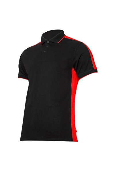 Lahti Pro Multicolored Cotton polo shirt / black-red - l