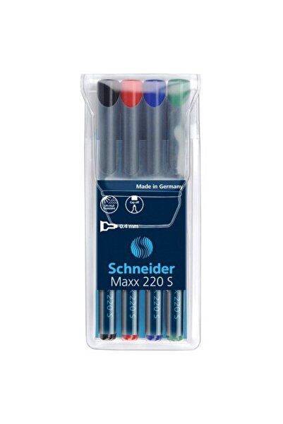 SCHNEIDER Universal permanent marker Maxx 220 S, tip 0.4mm, 4 colors/set - (N...
