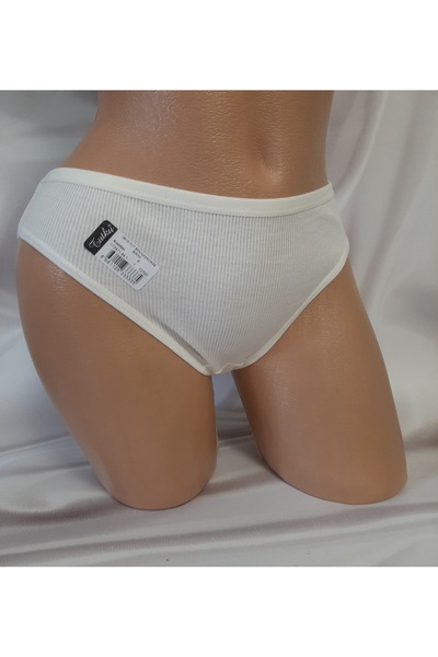 Shine Elagance White Cream Pink 100% Cotton Passion Ribbed Knit Women's Panties