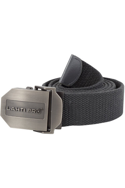 Lahti Pro Polyester-cotton belt with metal buckle 130cm / gray