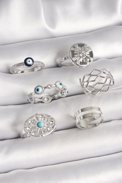 Inure Jewelry النحاس الفضة اللون عين الشر حبة الزركون حجر مفصلة موجة الشكل ال...