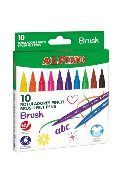 ALPİNGO Carioca lavabila, varf liner 3,8 mm/tip, 12 culori/cutie, ALPINO Spec...