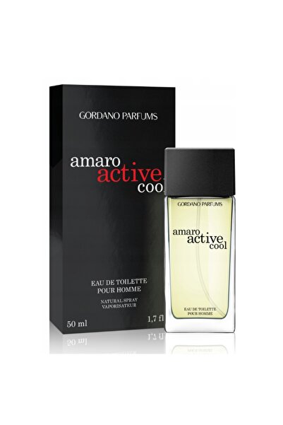 GORDANO PARFUMS AMARO ACTIVE COOL Eau de Toilette for Men, 50 ml,