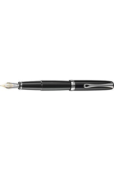 Diplomat Excellence A2 fountain pen, with M nib, 14kt gold plated - Black Lac...