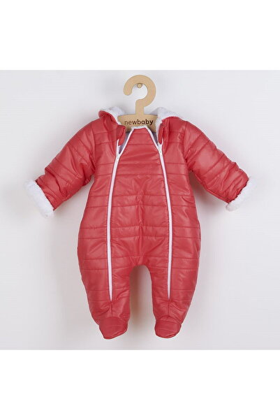 NEW BABY SHOP New Baby Pumi red raspberry Winter Infant Jumpsuit with Hood an...