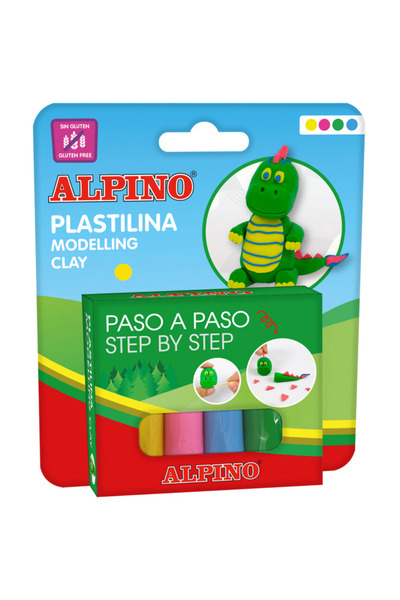 ALPİNGO Plasticine 4 x 25 gr, ALPINO Dino