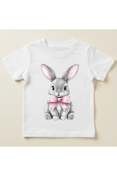 matelio Elegant Easter bunny girls' t-shirt – 100% Cotton