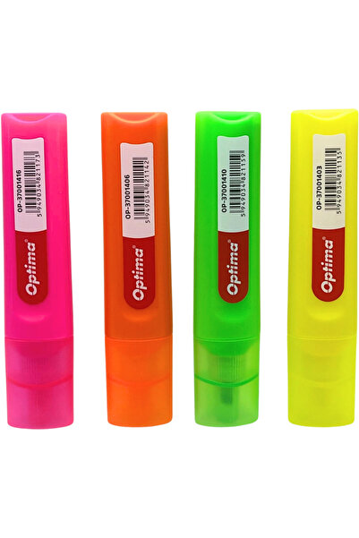 Optima Textmarker varf lat 1-4mm, 720 - 4 culori/set